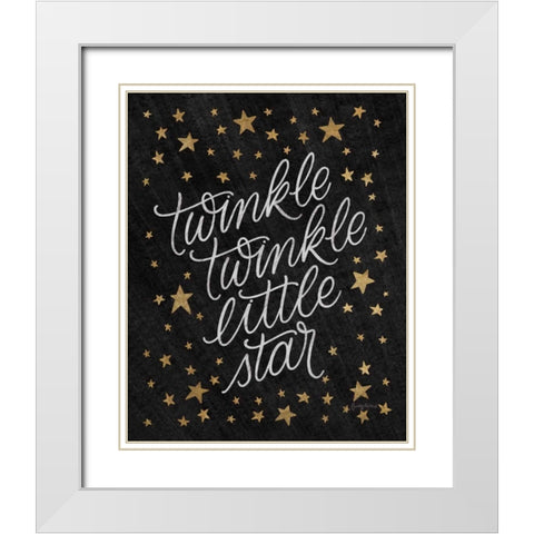 Boho Nursery VIII Black Gold White Modern Wood Framed Art Print with Double Matting by Thorns, Becky