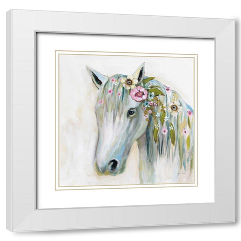 Lovely II White Modern Wood Framed Art Print with Double Matting by Vertentes, Jeanette