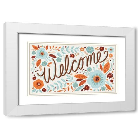 Welcome I White Modern Wood Framed Art Print with Double Matting by Tavoletti, Anne