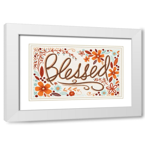 Blessed I White Modern Wood Framed Art Print with Double Matting by Tavoletti, Anne