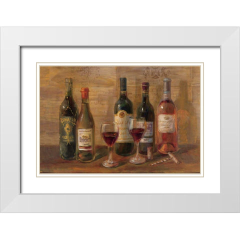 Wine Tasting White Modern Wood Framed Art Print with Double Matting by Nai, Danhui