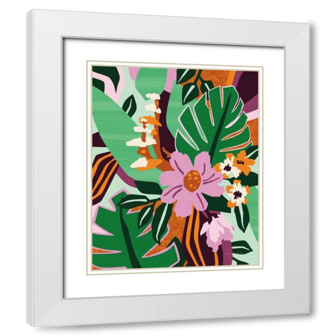 Wildflowers White Modern Wood Framed Art Print with Double Matting by Gallagher, Megan