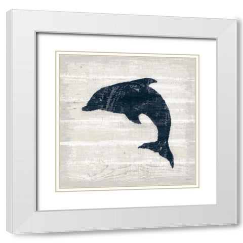 Driftwood Coast VIII Blue White Modern Wood Framed Art Print with Double Matting by Schlabach, Sue