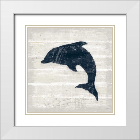 Driftwood Coast VIII Blue White Modern Wood Framed Art Print with Double Matting by Schlabach, Sue