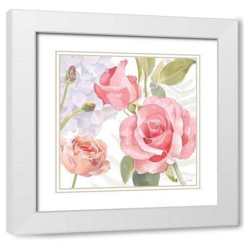 Boho Bouquet III White Modern Wood Framed Art Print with Double Matting by Wiens, James