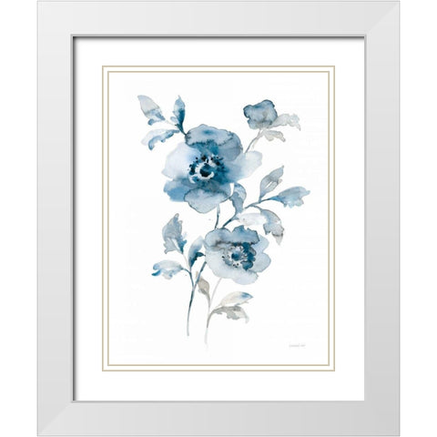 Blues of Summer II White Modern Wood Framed Art Print with Double Matting by Wild Apple