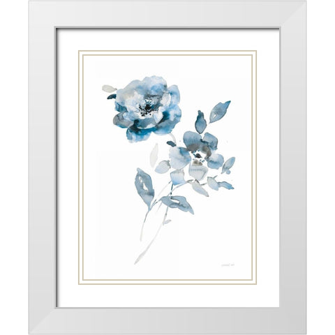 Blues of Summer IV White Modern Wood Framed Art Print with Double Matting by Wild Apple