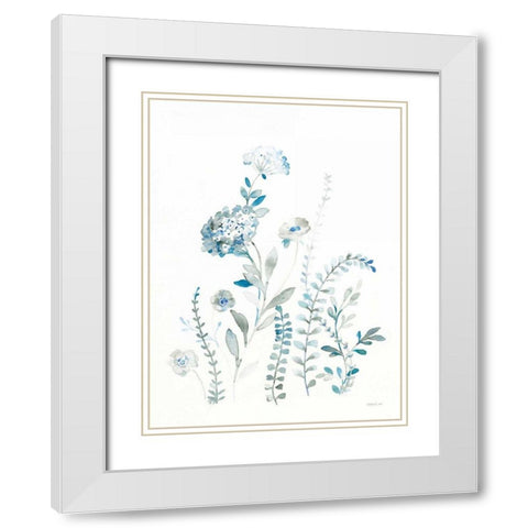 Malmo Garden III White Modern Wood Framed Art Print with Double Matting by Nai, Danhui