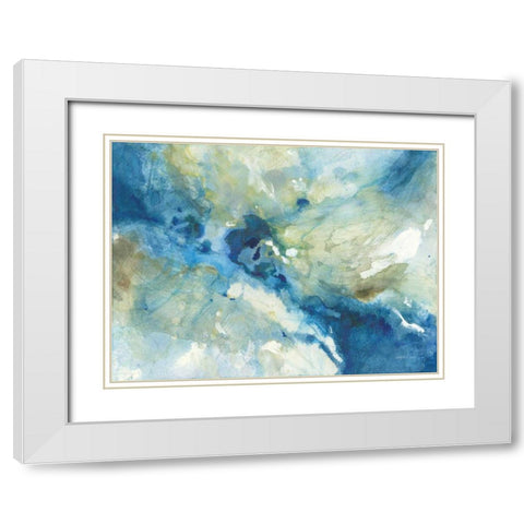 Slipstream White Modern Wood Framed Art Print with Double Matting by Nai, Danhui