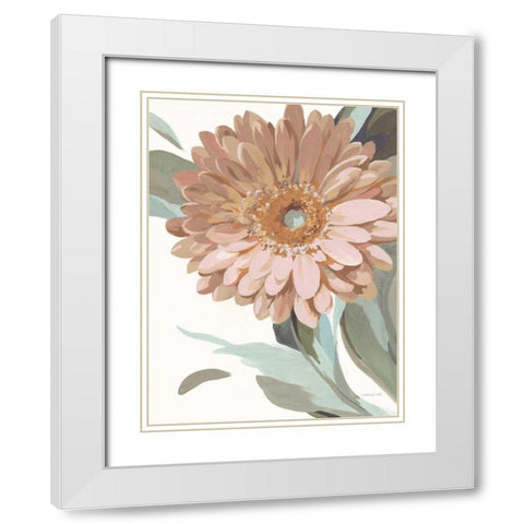 Jewel of the Garden II Pastel White Modern Wood Framed Art Print with Double Matting by Nai, Danhui
