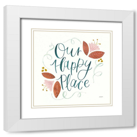 Home Sweet Home II White Modern Wood Framed Art Print with Double Matting by Jackson, Jenaya