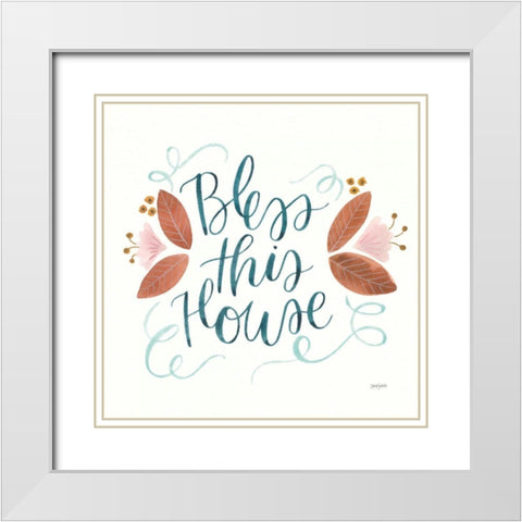 Home Sweet Home IV White Modern Wood Framed Art Print with Double Matting by Jackson, Jenaya