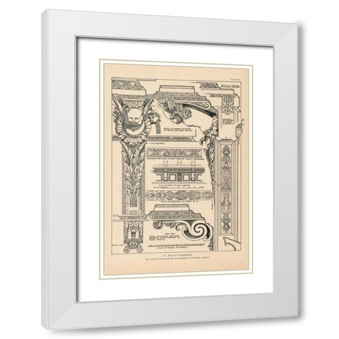 English Renaissance I White Modern Wood Framed Art Print with Double Matting by Wild Apple Portfolio