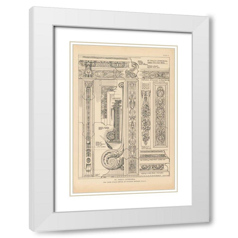 English Renaissance V White Modern Wood Framed Art Print with Double Matting by Wild Apple Portfolio
