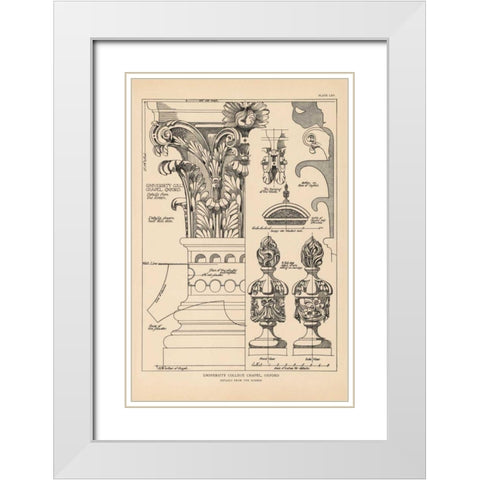 English Renaissance VII White Modern Wood Framed Art Print with Double Matting by Wild Apple Portfolio