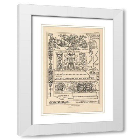 English Renaissance XIII White Modern Wood Framed Art Print with Double Matting by Wild Apple Portfolio