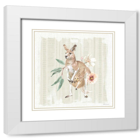 Aussie Love V White Modern Wood Framed Art Print with Double Matting by Grove, Beth