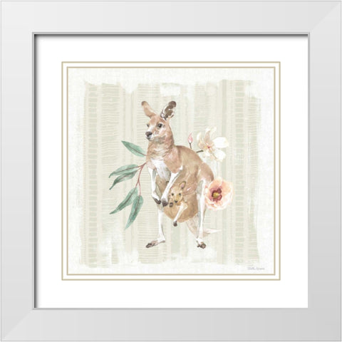 Aussie Love V White Modern Wood Framed Art Print with Double Matting by Grove, Beth