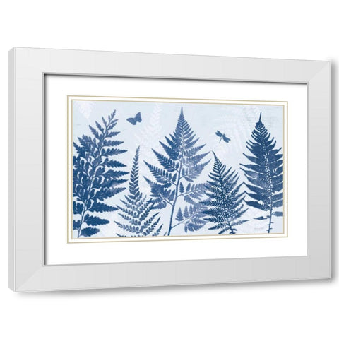 True Blue II White Modern Wood Framed Art Print with Double Matting by Pertiet, Katie