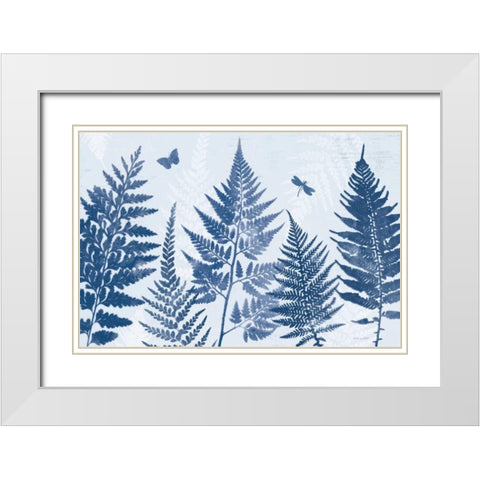 True Blue II White Modern Wood Framed Art Print with Double Matting by Pertiet, Katie