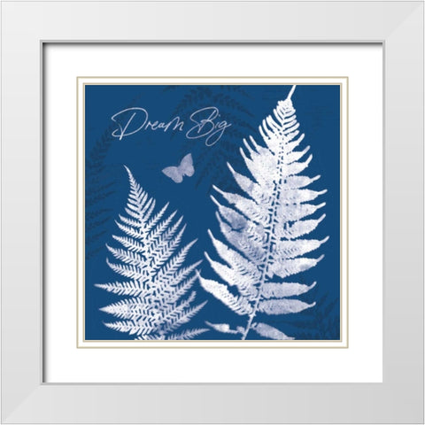 True Blue VI White Modern Wood Framed Art Print with Double Matting by Pertiet, Katie