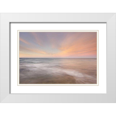 Lake Superior Sky III White Modern Wood Framed Art Print with Double Matting by Majchrowicz, Alan