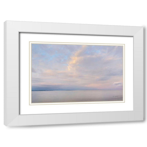 Lake Superior Sky VI White Modern Wood Framed Art Print with Double Matting by Majchrowicz, Alan