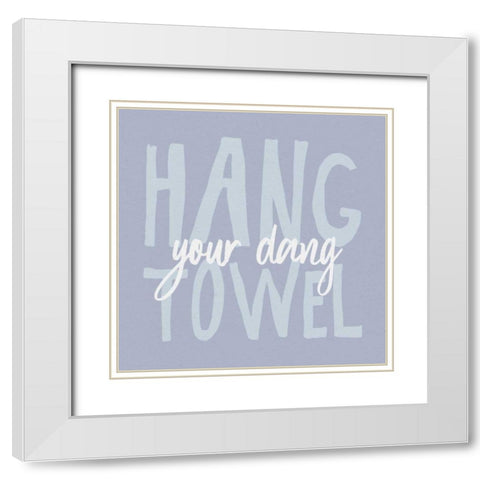 Bathroom Advice II White Modern Wood Framed Art Print with Double Matting by Wild Apple Portfolio