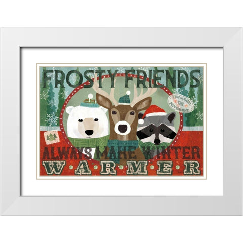 Holiday Likeness I White Modern Wood Framed Art Print with Double Matting by Charron, Veronique