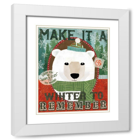 Holiday Likeness II White Modern Wood Framed Art Print with Double Matting by Charron, Veronique