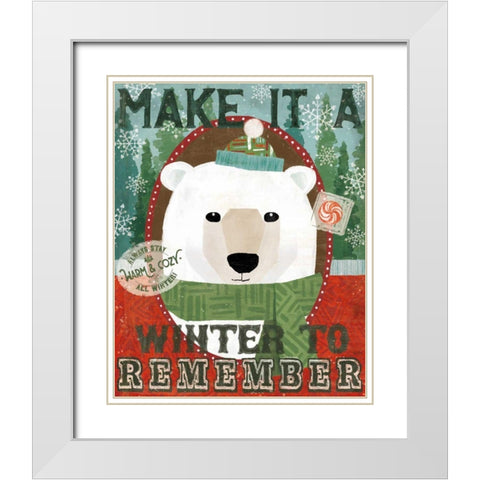 Holiday Likeness II White Modern Wood Framed Art Print with Double Matting by Charron, Veronique