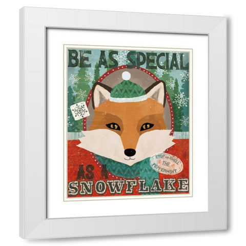 Holiday Likeness V White Modern Wood Framed Art Print with Double Matting by Charron, Veronique