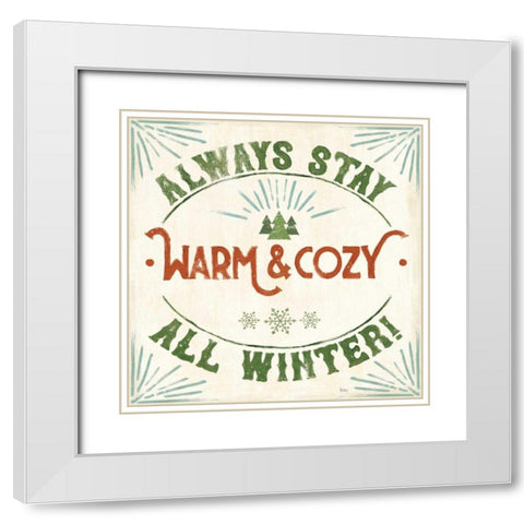 Holiday Likeness VII White Modern Wood Framed Art Print with Double Matting by Charron, Veronique
