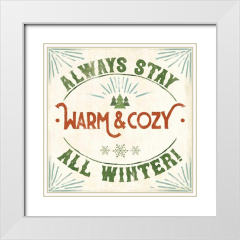 Holiday Likeness VII White Modern Wood Framed Art Print with Double Matting by Charron, Veronique