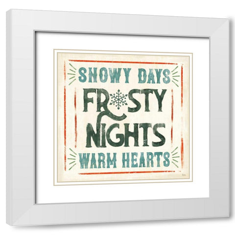 Holiday Likeness VIII White Modern Wood Framed Art Print with Double Matting by Charron, Veronique