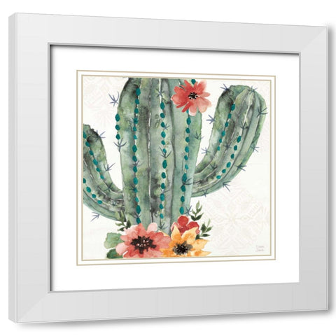 Sweet Southwest II White Modern Wood Framed Art Print with Double Matting by June, Dina