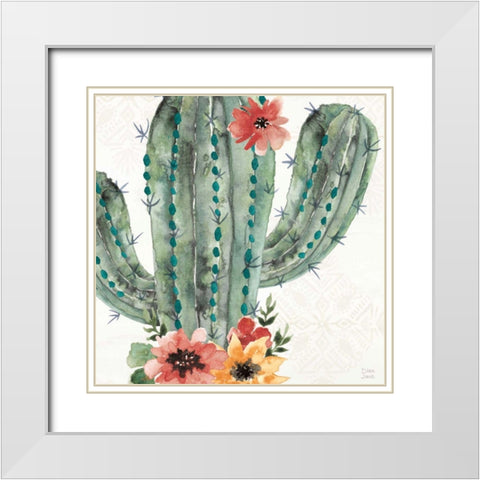 Sweet Southwest II White Modern Wood Framed Art Print with Double Matting by June, Dina