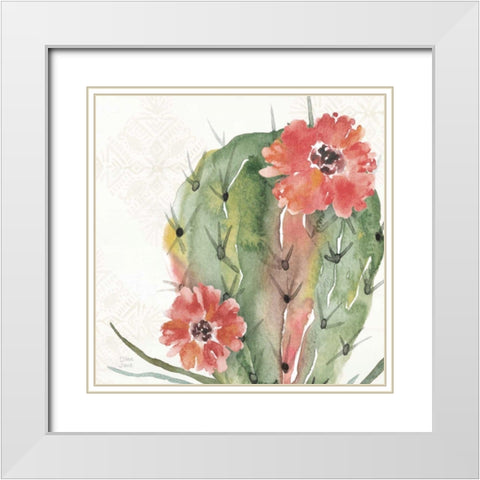 Sweet Southwest V White Modern Wood Framed Art Print with Double Matting by June, Dina