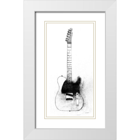 Garage Band I White Modern Wood Framed Art Print with Double Matting by Schick, Mike
