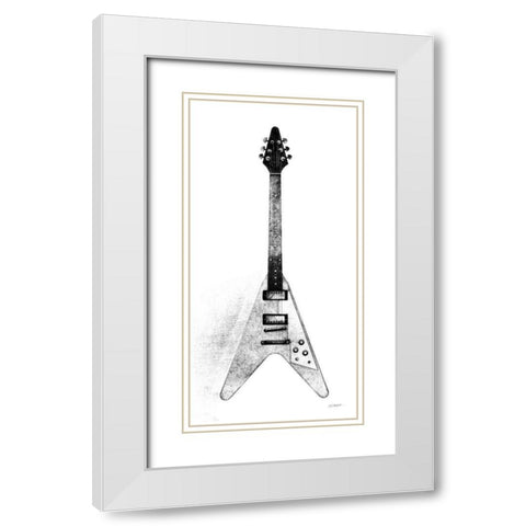 Garage Band III White Modern Wood Framed Art Print with Double Matting by Schick, Mike