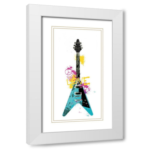 Garage Band III Graffiti White Modern Wood Framed Art Print with Double Matting by Schick, Mike