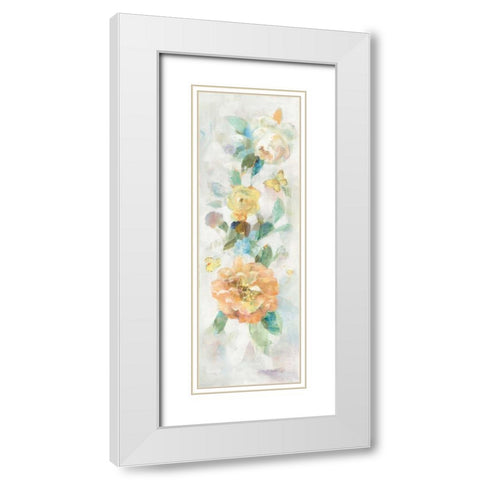 Natural Blooming Splendor IV White Modern Wood Framed Art Print with Double Matting by Nai, Danhui