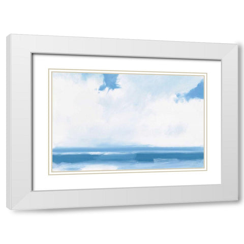 Oceanview White Modern Wood Framed Art Print with Double Matting by Wiens, James
