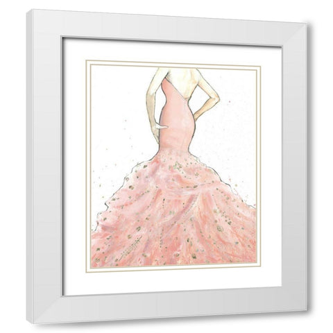 Dazzling Diva Light Crop White Modern Wood Framed Art Print with Double Matting by Fabiano, Marco