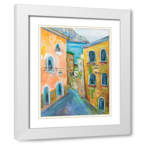 Positano I White Modern Wood Framed Art Print with Double Matting by Vertentes, Jeanette