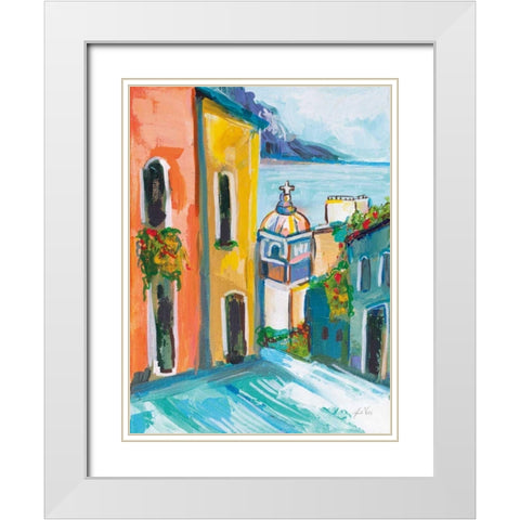 Positano III White Modern Wood Framed Art Print with Double Matting by Vertentes, Jeanette