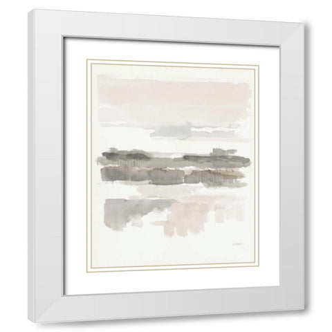 Neutral Wetlands Crop White Modern Wood Framed Art Print with Double Matting by Schick, Mike