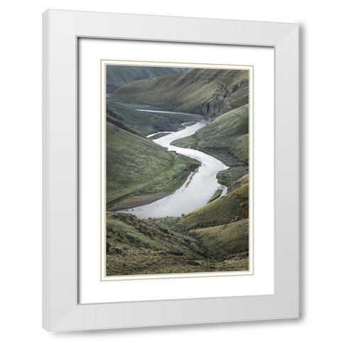 John Day River Oregon II White Modern Wood Framed Art Print with Double Matting by Majchrowicz, Alan