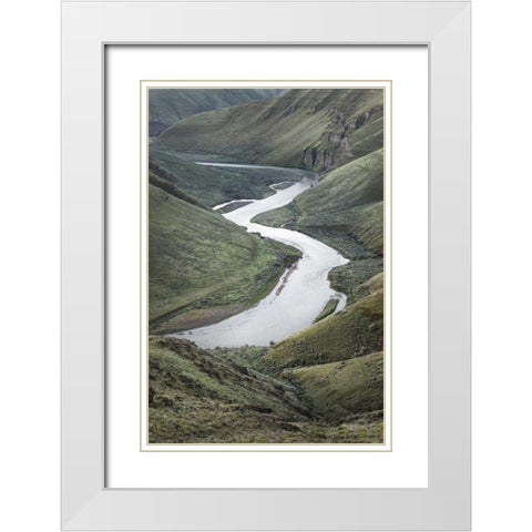 John Day River Oregon II White Modern Wood Framed Art Print with Double Matting by Majchrowicz, Alan