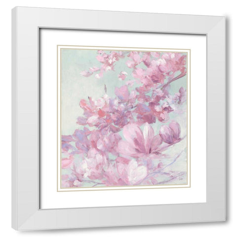 Spring Magnolia II White Modern Wood Framed Art Print with Double Matting by Purinton, Julia